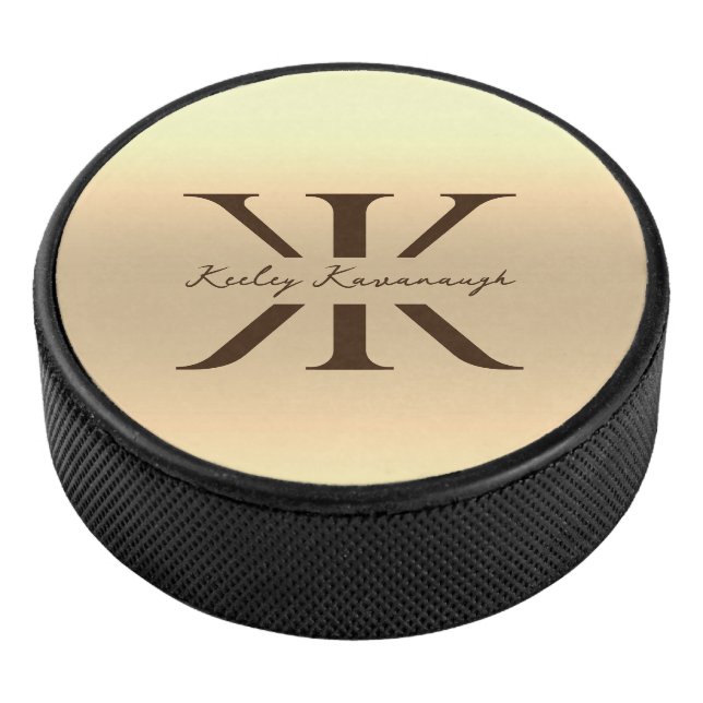 Palet De Hockey Monogramme professionnel or moderne K Élégant (3/4/2016 12:00:00 AM)