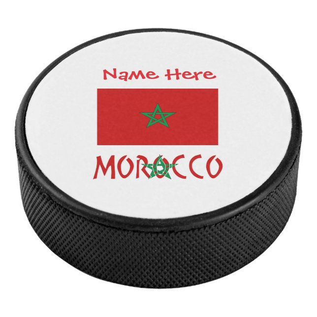 Palet De Hockey Morocco Moroccan Flag Red Personalized Name (3/4/2016 12:00:00 AM)