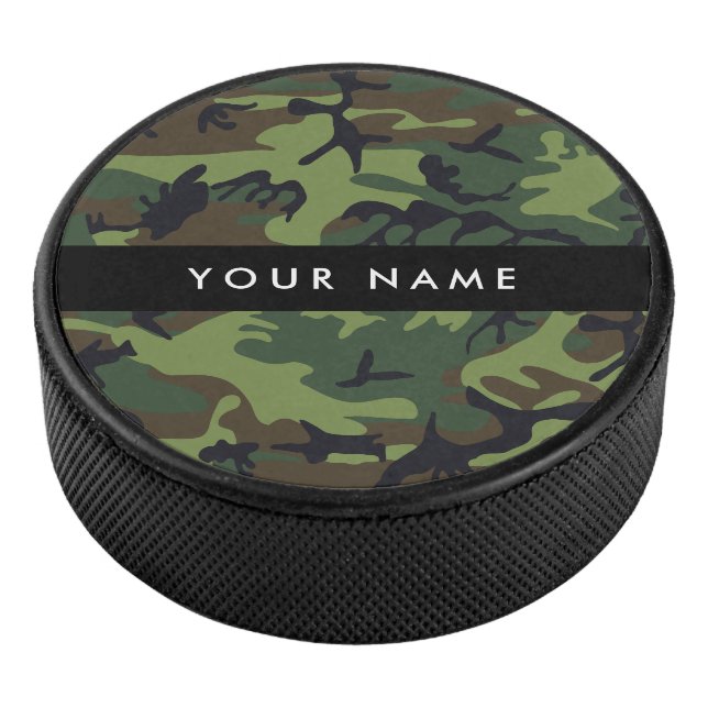 Palet De Hockey Motif Camouflage Vert, Votre nom, Personnaliser (3/4/2016 12:00:00 AM)