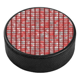 Palet De Hockey Motif de blocs gris et rouge dégradé