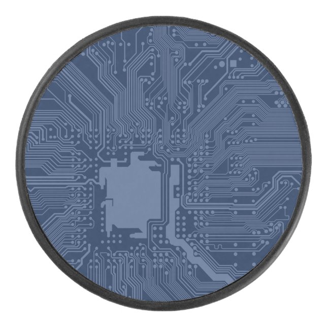 Palet De Hockey Motif de circuit Geek bleu (Devant)