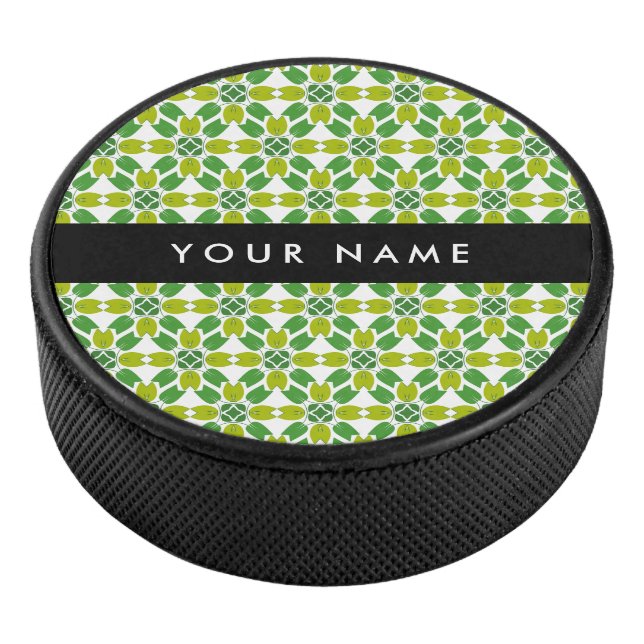 Palet De Hockey Motif de feuille, feuilles vertes, votre nom (3/4/2016 12:00:00 AM)