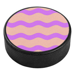 Palet De Hockey Motif des vagues rose et violet