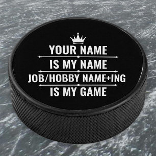 Palet De Hockey Nom du travail et du passe-temps Funny personnalis
