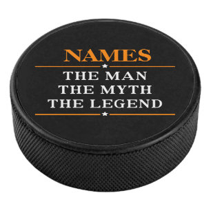 Palet De Hockey Nom Personnalisé L'Homme Le Mythe La Légende