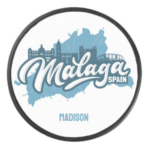 Palet De Hockey Nom personnalisé / Texte Malaga Espagne