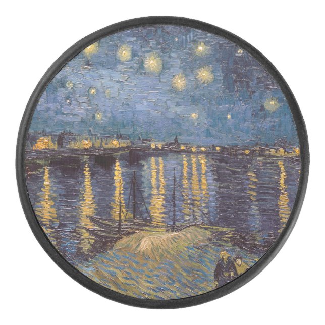 Palet De Hockey Nuit étoilée sur le Rhône par Vincent Van Gogh (Devant)