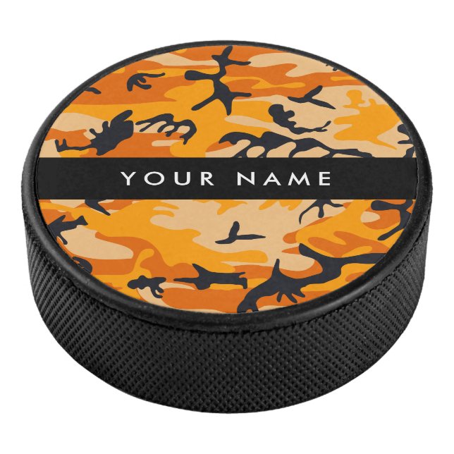 Palet De Hockey Orange Camouflage Votre nom Personnalisez (3/4/2016 12:00:00 AM)