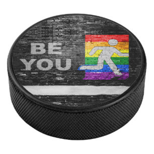 Palet De Hockey Panneau urbain aux couleurs de la fierté arc-en-ci