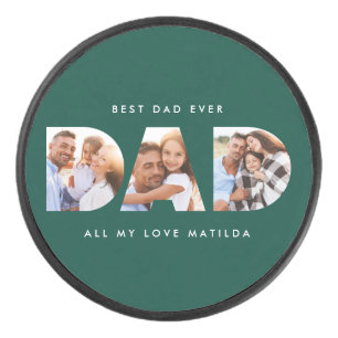 Palet De Hockey Papa photo typographie moderne vert