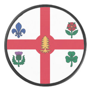 Palet de hockey patriotique avec drapeau de Montré