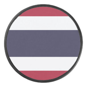 Palet de hockey patriotique avec drapeau de Thaïla