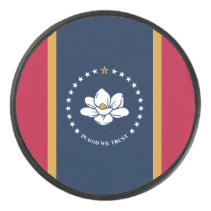 Palet de hockey patriotique avec drapeau du Missis