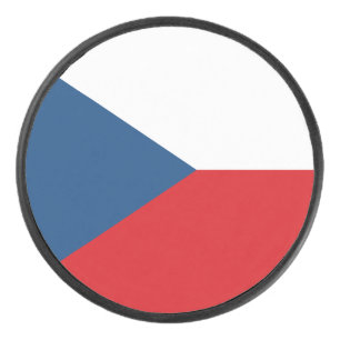 Palet De Hockey Patriotique hockeyeur avec drapeau de Czechia