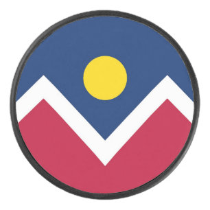 Palet De Hockey Patriotique hockeyeur avec drapeau de Denver