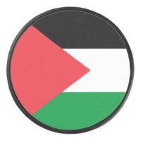 Patriotique hockeyeur avec drapeau de la Palestine