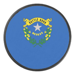 Palet De Hockey Patriotique hockeyeur avec drapeau du Nevada