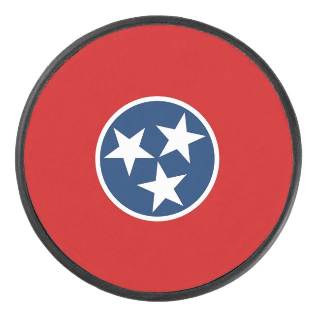 Palet De Hockey Patriotique hockeyeur avec drapeau du Tennessee (Devant)