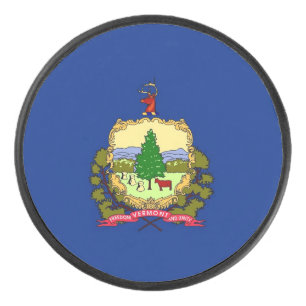 Palet De Hockey Patriotique hockeyeur avec drapeau du Vermont