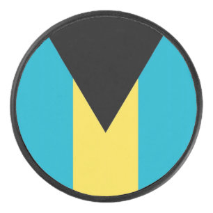 Palet De Hockey Patriotique hockeyeuse avec drapeau des Bahamas