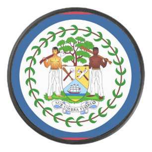 Palet De Hockey Patriotique hockeyeuse avec drapeau du Belize