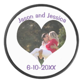 Palet De Hockey Photo du coeur du mariage