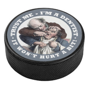 Palet De Hockey Pousse de hockey pour humour DENTISTE