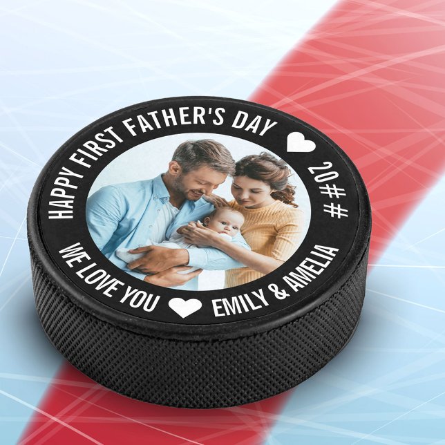 Palet De Hockey Première Fête des pères personnalisée Année et nou (Créateur téléchargé)