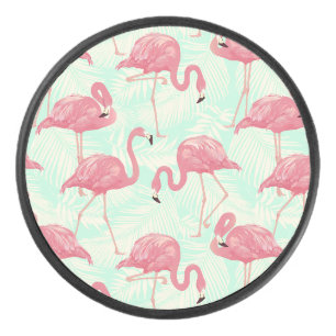 Palet De Hockey Preppy Chic Elegant Pink Flamingo Motif