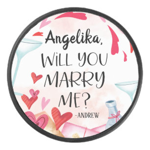 Palet De Hockey Proposition de marriage   You Marry Me ? Custom