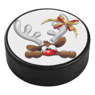 Palet De Hockey Reindeer Puzzled drôle Caractère de Noël
