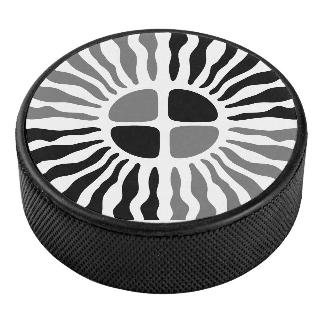 Palet De Hockey Retro Mod Black and White Sunburst Geometric (3/4/2016 12:00:00 AM)