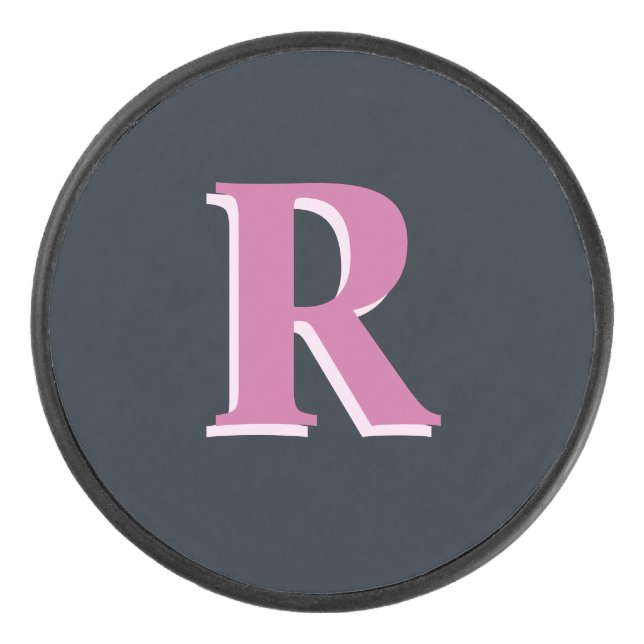 Palet De Hockey Robe rose marine profonde monogrammed (Devant)