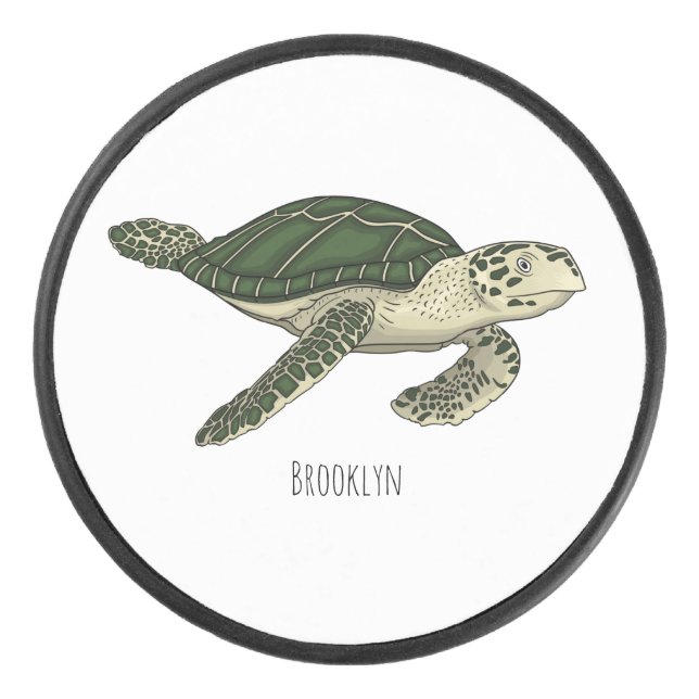 Palet De Hockey Sea turtle cartoon (Devant)