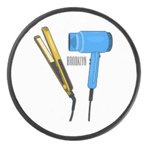 Palet De Hockey Sèche-cheveux & lisseuse-cheveux illustration