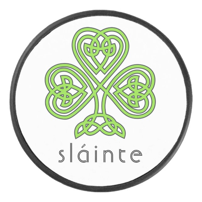 Palet De Hockey Shamrock celte Sainte Vert Saint Patrick (Devant)