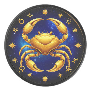 🦀 Palet de Hockey Signe du Zodiaque Crabe Doré Ca