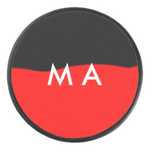 Palet De Hockey Simple monogramme ajouter votre nom lettre man min
