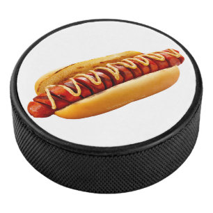 Palet De Hockey SlipperyJoe's Hotdog mustard sliced meat bun grill