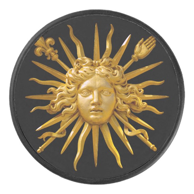Palet De Hockey Symbole de Louis XIV le Roi Soleil (Devant)