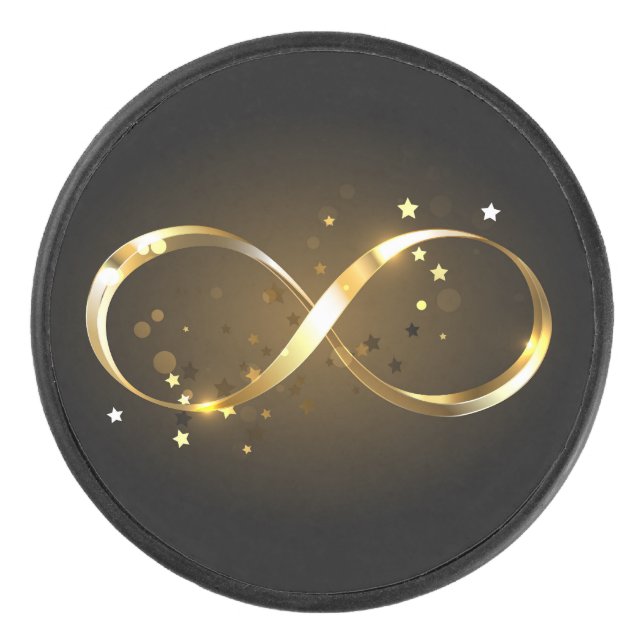Palet De Hockey Symbole d'infini doré (Devant)