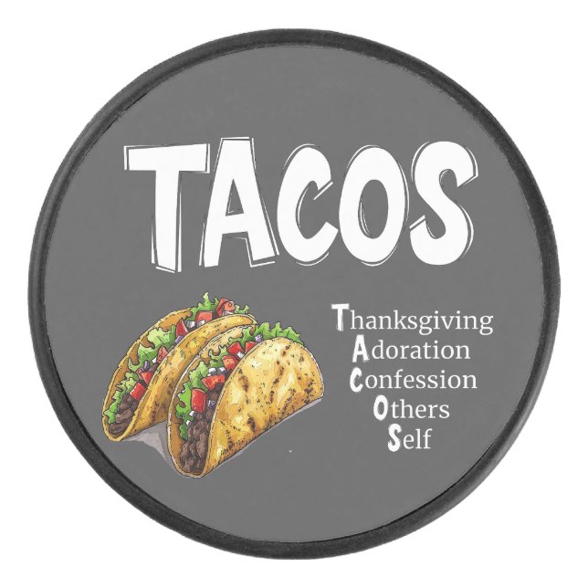 Palet De Hockey TACOS Prière Puck (Devant)