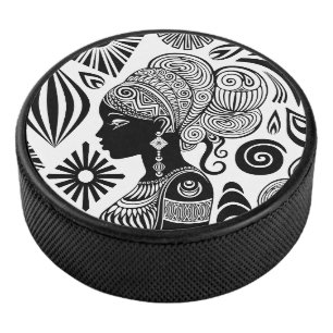 Palet De Hockey Tatouage Tribal Portrait de Fille Africaine