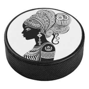Palet De Hockey Tatouage Tribal Portrait de Fille Africaine