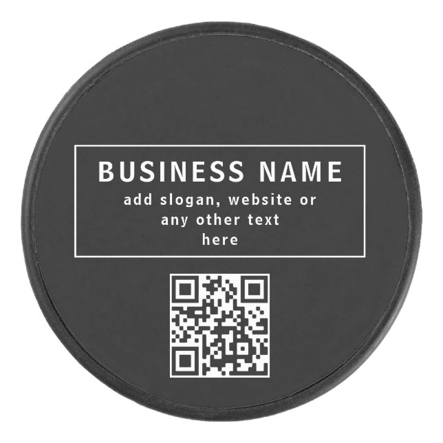 Palet De Hockey Télécharger le code QR ou le logo | Noir moderne (Devant)