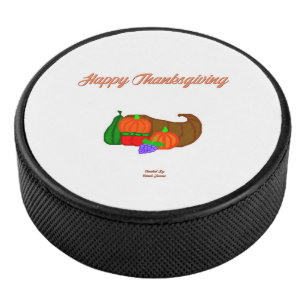 Palet De Hockey Thanksgiving Cornucopia Hockey Puck