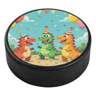 Palet De Hockey Thème d'anniversaire dinosaures joyeux