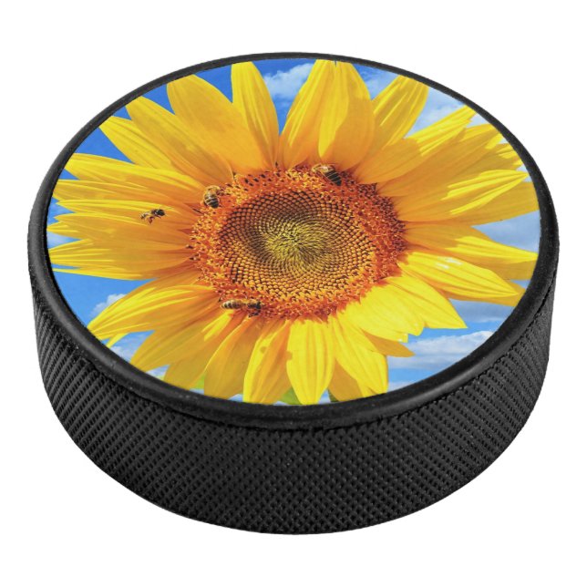 Palet De Hockey Tournesol jaune et abeilles sur le ciel bleu - Jou (3/4/2016 12:00:00 AM)