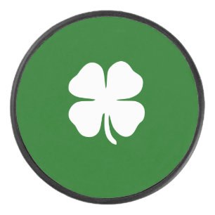 Palet De Hockey Trèfle à quatre feuilles vert irlandais chanceux