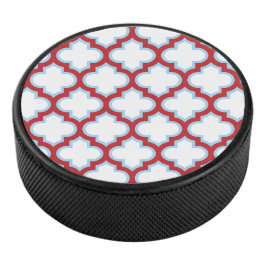 Palet De Hockey Trellis blanc et rouge, treillis, Quatrefoil